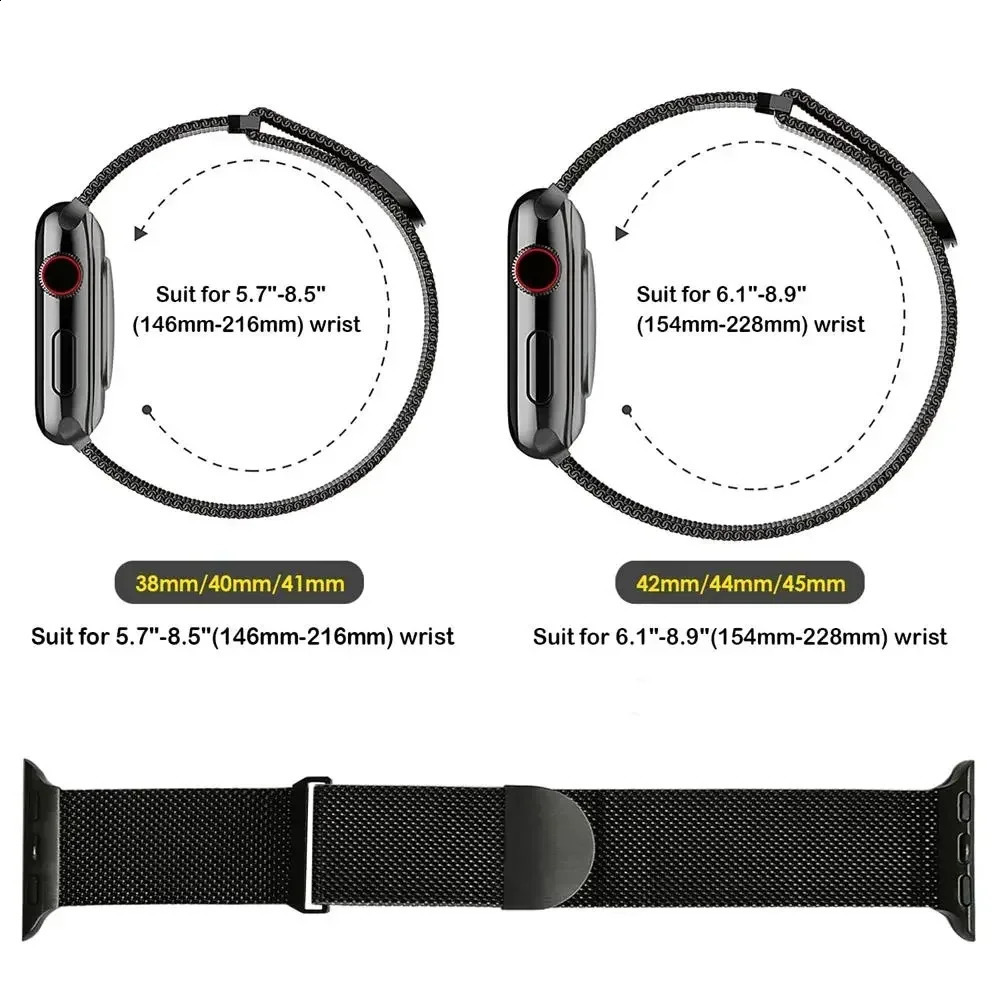 Milanese Strap for Apple Watch Band Ultra2 49mm 10 mm 9 8 7 45mm 41mm Metal Magnetic Bracelet 6 5 4 SE2 44mm 40mm 42mm 250425