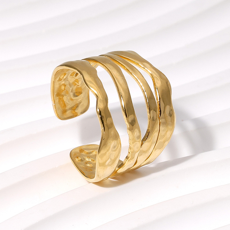 High quality gold designer diamond ring rings designer for women engagement men love ring rings Index finger ring with oil dripping minimalist and col - view 8