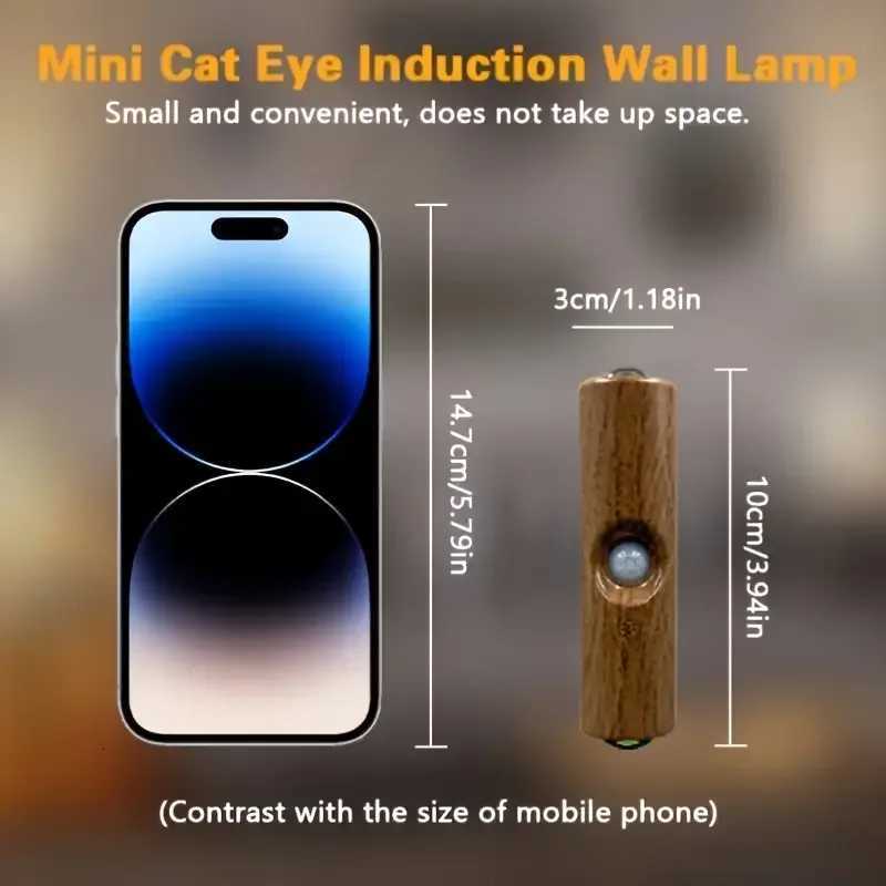 LED Night Light with Motion Sensor USB Rechargeable Indoor Ambient Lighting Dimmable Wall amps for Entryway Bedside Desk Closet M251126