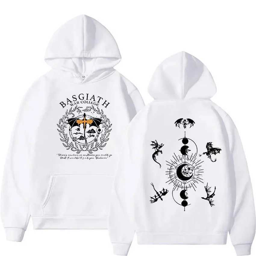 Basgiath War College Hoodie Fourth Wing Dragon Hip Hop Casual Unisex Autumn Winter FLeece Streetwear Tops Male Sudaderas J251136