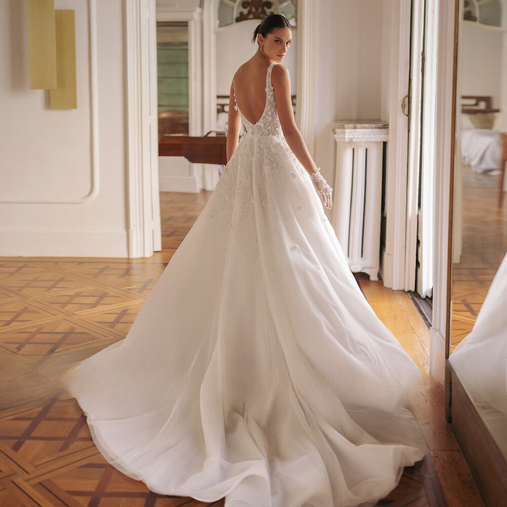 Beading Short Wedding Dress A-Line Off The Shoulder Full Sleeves Lace Appliques Sequined Beads Satin Bride Gowns Vestidos de Novia 03