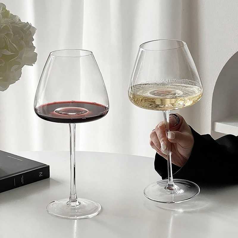 European-style Large-Bellied Burgundy Red Wine Glass Luxury And High-end Feel Home Crystal Glass Stemmed Wine Glass C251126