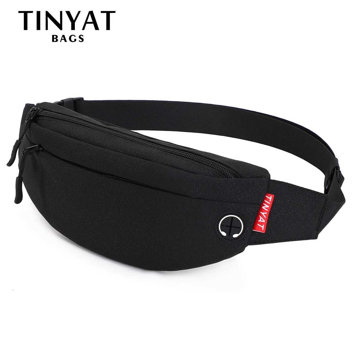 TINYAT Men Waist Bag Pack Purse Casual Large Phone Belt Bag Pouch Womens Travel Phone Bag Fanny Banana Bag Hip PocketsT251126