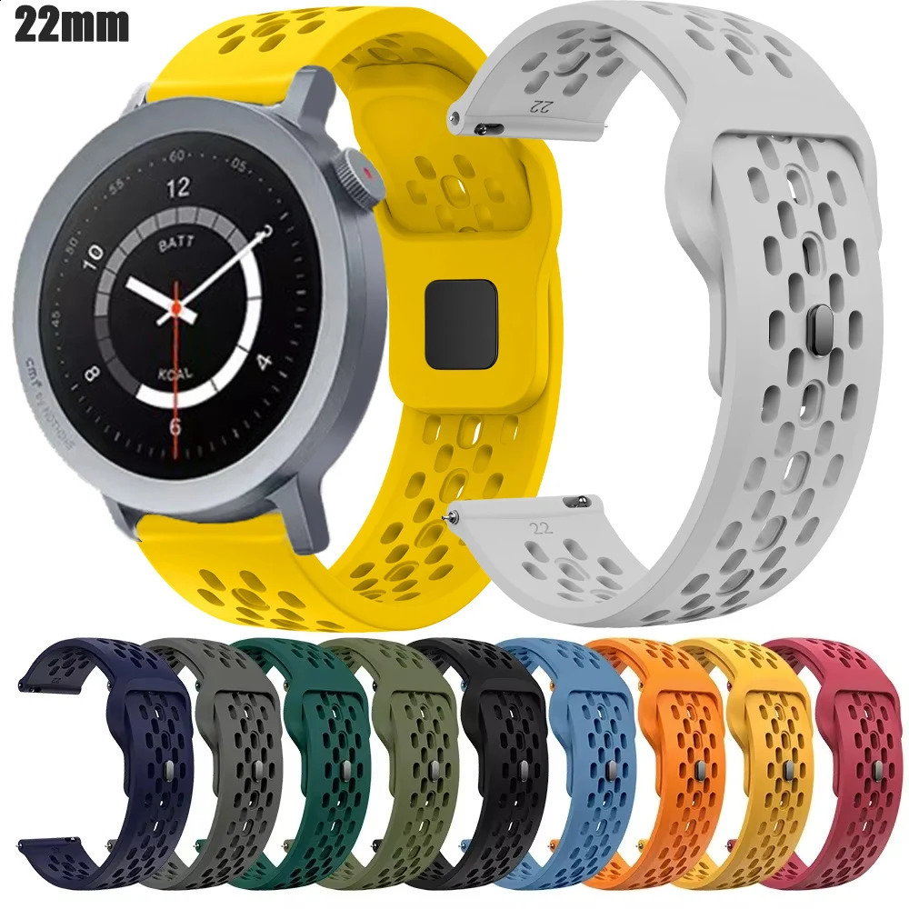 22mm Breathable Sport Strap For CMF Watch Pro 2 Soft Silicone Bracelet For CMF by Nothing Watch Pro 2 Smart Watch Band Correa 250425
