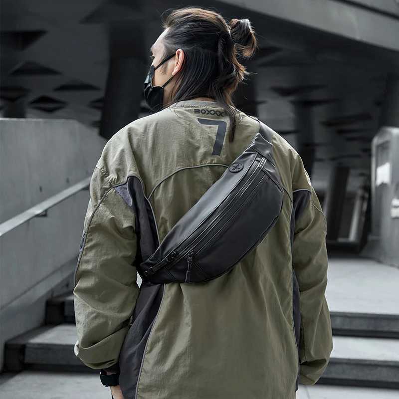 Men Waterproof Simple Leisure Outdoor Travel Fanny Pack Adjustable shoulder Crossbody Waist Bag Man Walk Cycling Sports Belt BagT251126