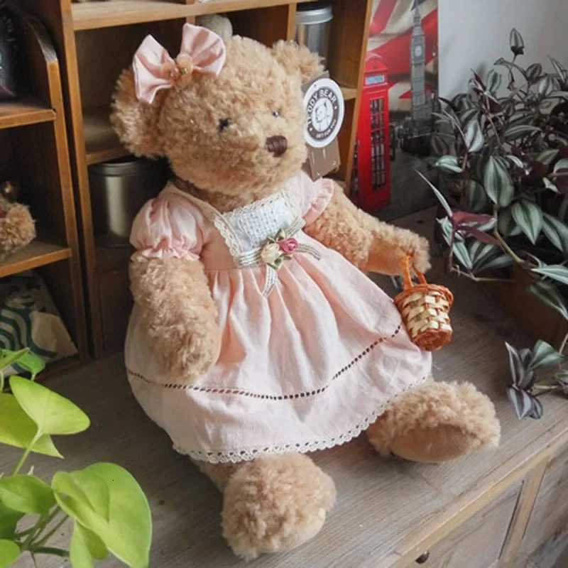 1pc 45cm cute Teddy Bear Plush Toys Stuffed Doll Teddy Bear with clothes kidz children gifts girl christmas presents C251202