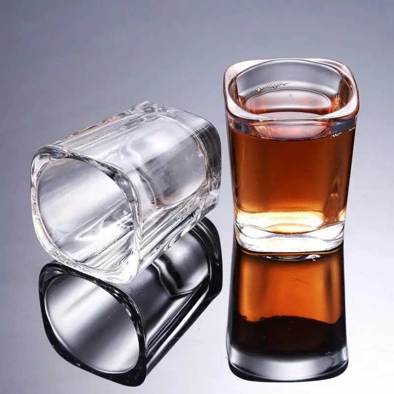 6pcs/4pcs/2pcs Wine Glass Transparent Shot Glass 70ml Small Capacity Water/Tea Cup Dispenser Wholesale Cups Strong Liquor Glass C251126
