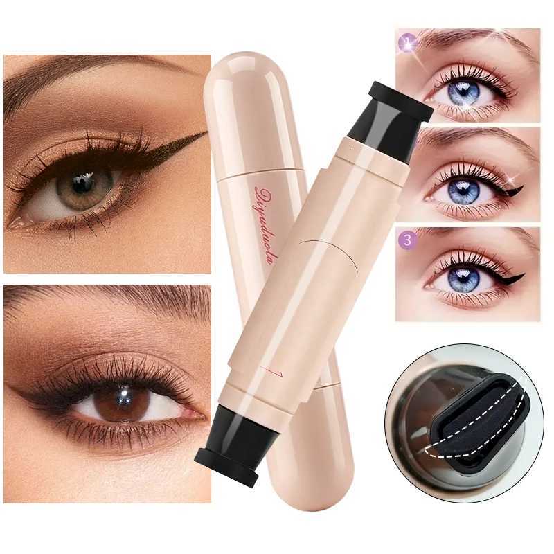 Waterproof Rotating Eyeliner Stamp Pen Sweat Proof Long Lasting Easy to Use for Beginners Lazy Makeup Perfect for DailyT251126