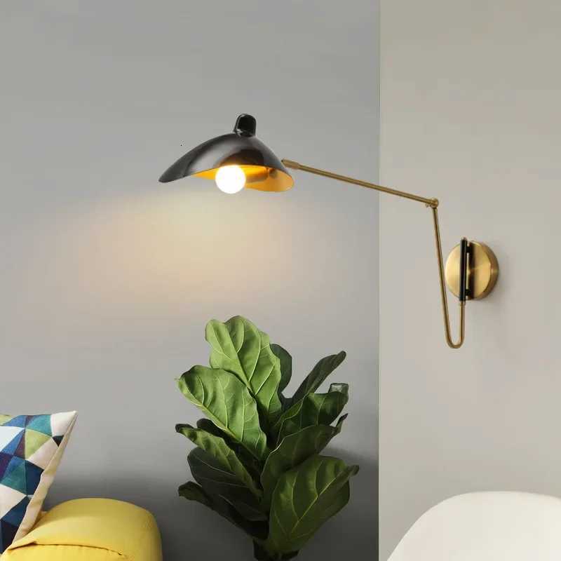 Retro industrial style indoor wall lamps metal material matte surface sconce lights E14 bedroom decoration rotatable led lles M251126