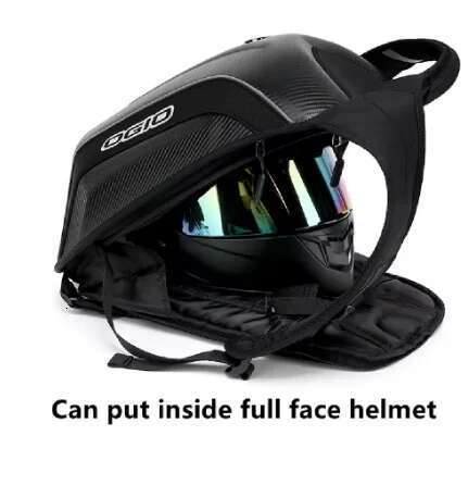 For OGIO 30-48L Motorcycle Carbon Fiber Hard Shell Backpack High-Capacity Waterproof Moto Racing Storage Travel Bag 2024