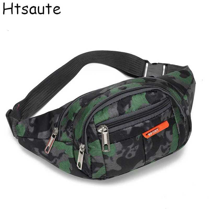 Camouflage Print Men Waist Bag Pack Purse Casual Large Phone Belt Bag Pouch Womens Canvas Travel Phone Bag Fanny Banana Bag HipT251126
