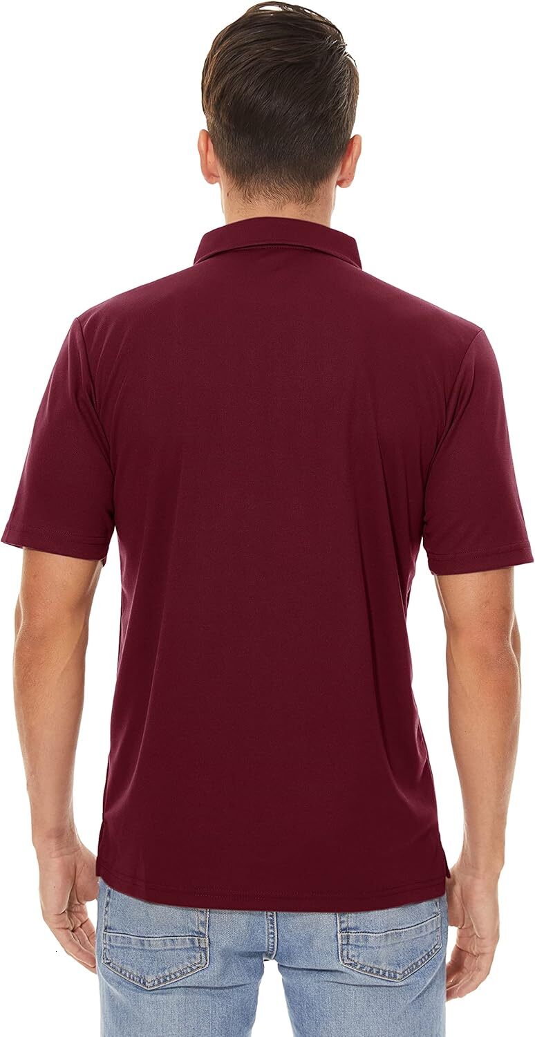 Mens Polo shirt Men's Casual Work T Shirts Quick Dry Short Sleeve Golf Shirt Pique Jersey Outdoor Performance