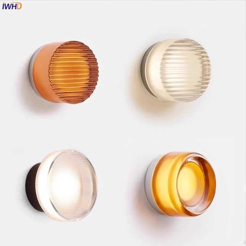 IWHD Round Acrylic Simple LED Wall Lamp Beside Corridor Balcony Porch Atmosphere Stair Light Modern Wandlamp Sconce Applique M251126