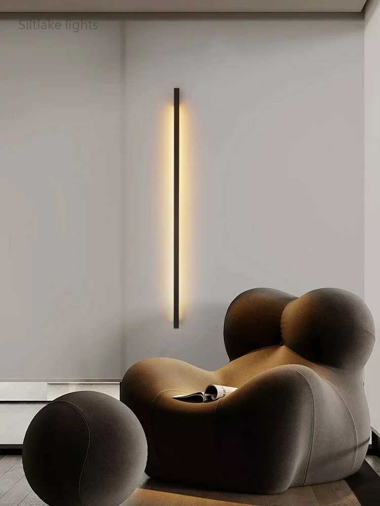 Nordic Modern Long Wall Lamps LED Wall Mount Lamp Indoor Living Room Bedroom Background Wall Light Home Decorative Lamp 90V 240V M251126