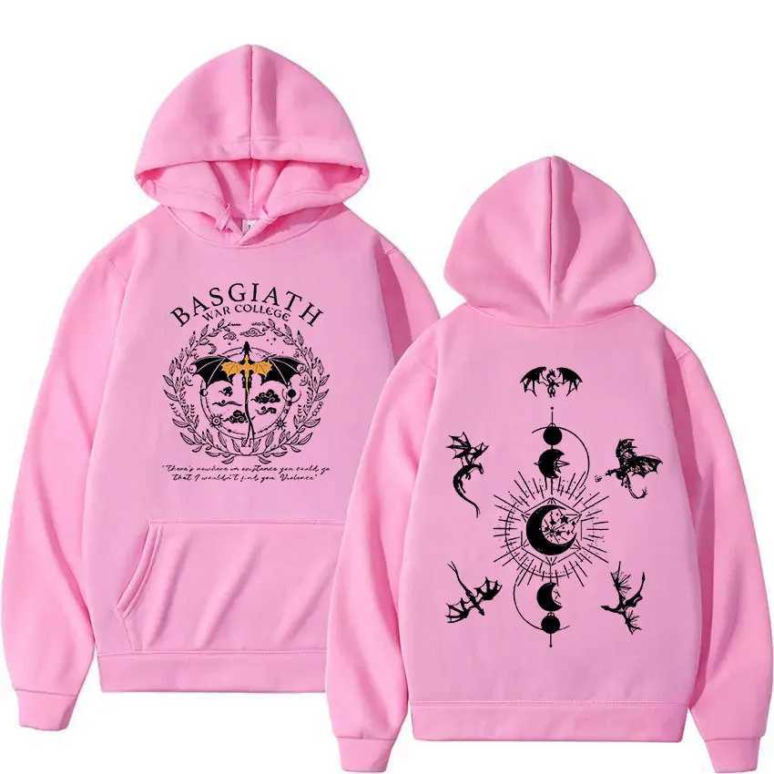 Basgiath War College Hoodie Fourth Wing Dragon Hip Hop Casual Unisex Autumn Winter FLeece Streetwear Tops Male Sudaderas J251136
