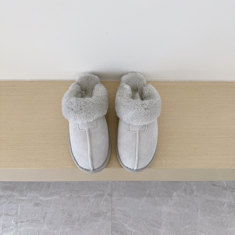 Natural Sheepskin Fur Slippers Female Winter Slippers Women Warm Indoor Slippers Soft Wool Lady Home Slippers 241114