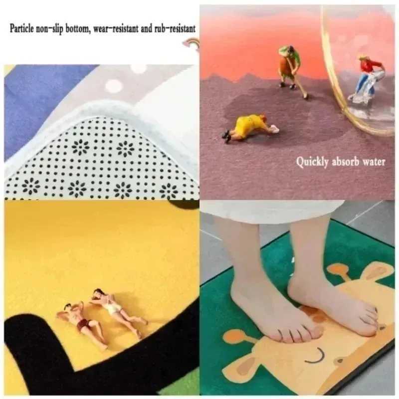 Merry Christmas Entrance Mat Christmas Carpet Mat Bathroom Non Slip and Absorbent Mat Door MatM251126