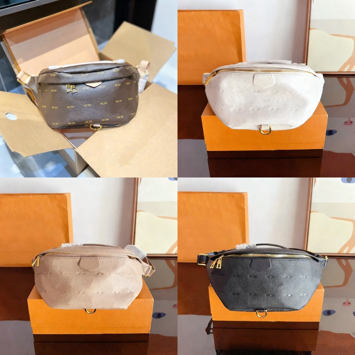 Flower Bumbag Designer Waist Bags Leather Fanny Pack Vintage Crossbody Chest Bag Belt Bags Bum Bags Accessories Sport Daily Commute Purse Wallet