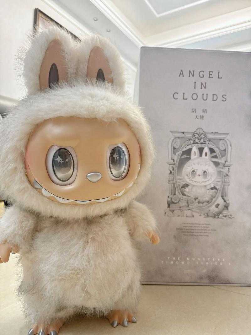 Game And Toy In Stock 38Cm Monster Labubu Series Id Zimomo Angel Change Creative White Cat stuff animal Vinyl Doll Ornament Toys Blind Box Birthday Gifts Desi