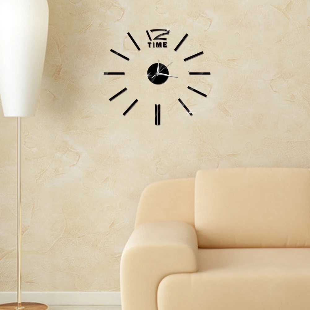 Antique Mini DIY Mirror Surface Clock Sticker Mute Wall Clock 3D Wall Watch Living Room Home Office Decor Christmas Gift C251126