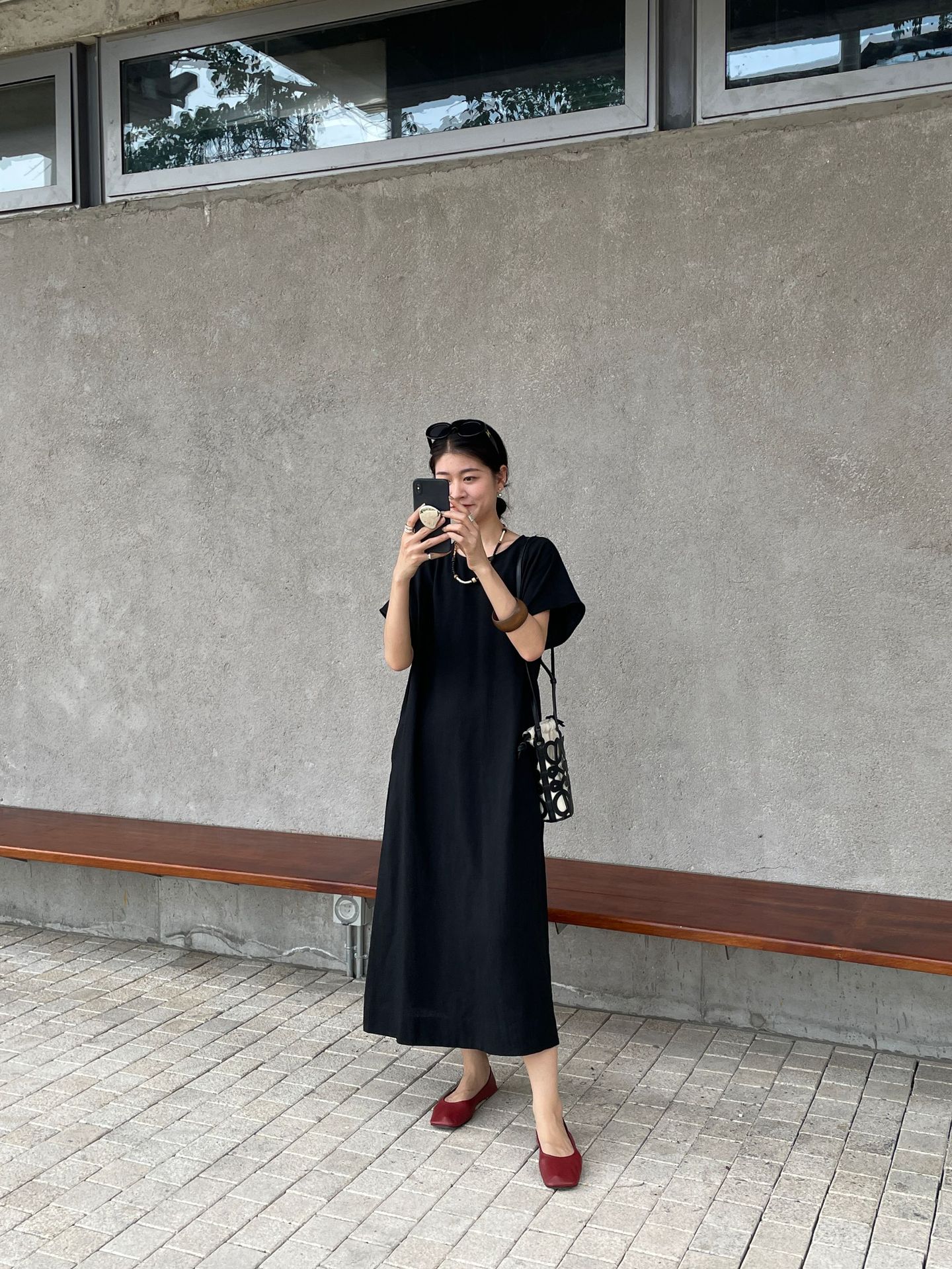 F6320 Top Korean summer simple sleeve dress large size loose cover meat pregnant mother students look thin