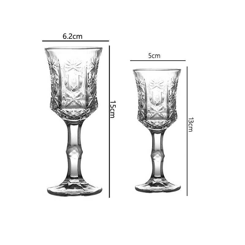 50ml/100ml Creative Carved Wine Glass French Style Champagne Glass Party Goblet Bar Elegant Red Wine Glass Exquisite Glassware C251126