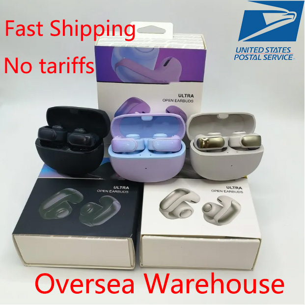 Headphone v12 BS Ultra Open Ear Bluetooth 5.3 Earbuds TWS Waterproof Sport Ear Clip HiFi Stereo HD Call Earphone For Cell Phone