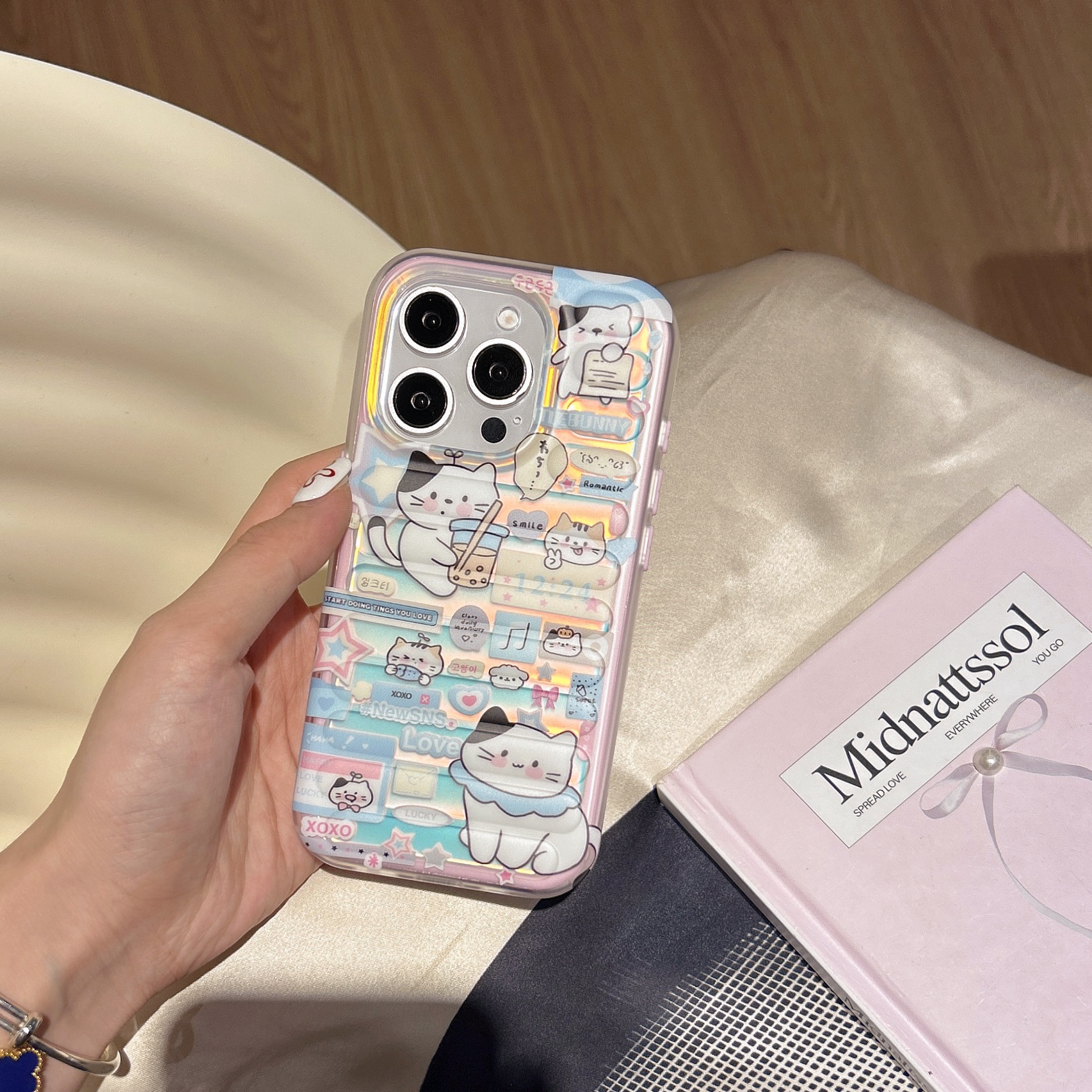 Kitten Transparent Phone Case Compatible with iPhone 17 Pro Max Full Coverage Protective Case iPhone 16/15 Pro