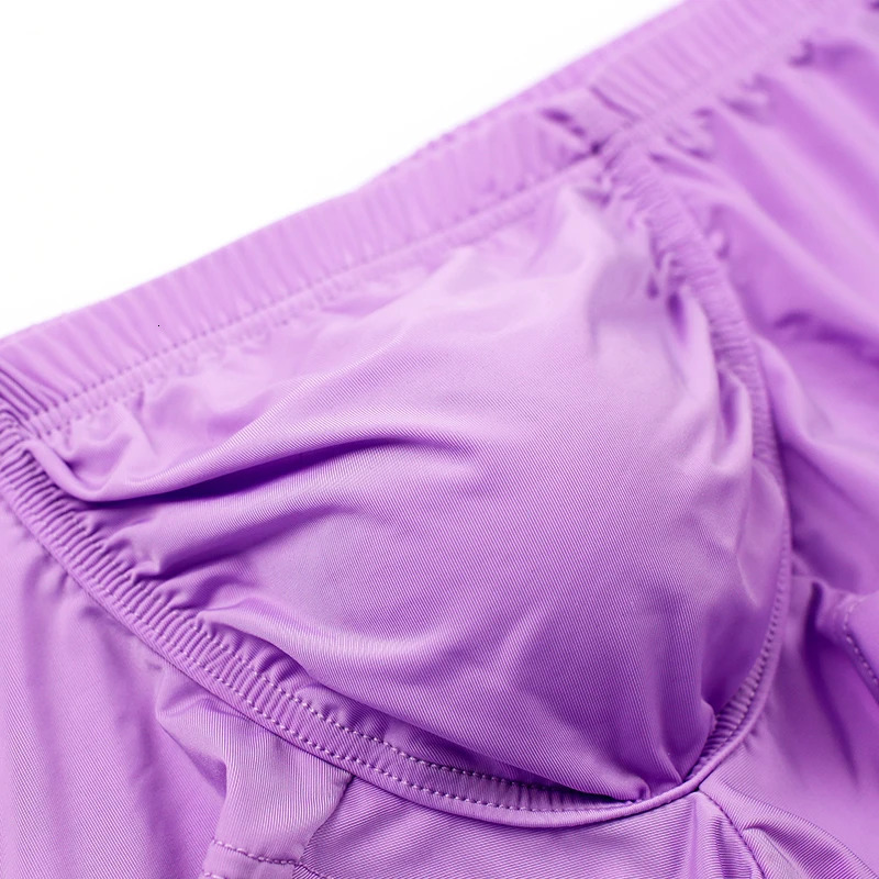 Mens underwear ice silk mens breathable solid color ultrathin fast drying boxing 250420