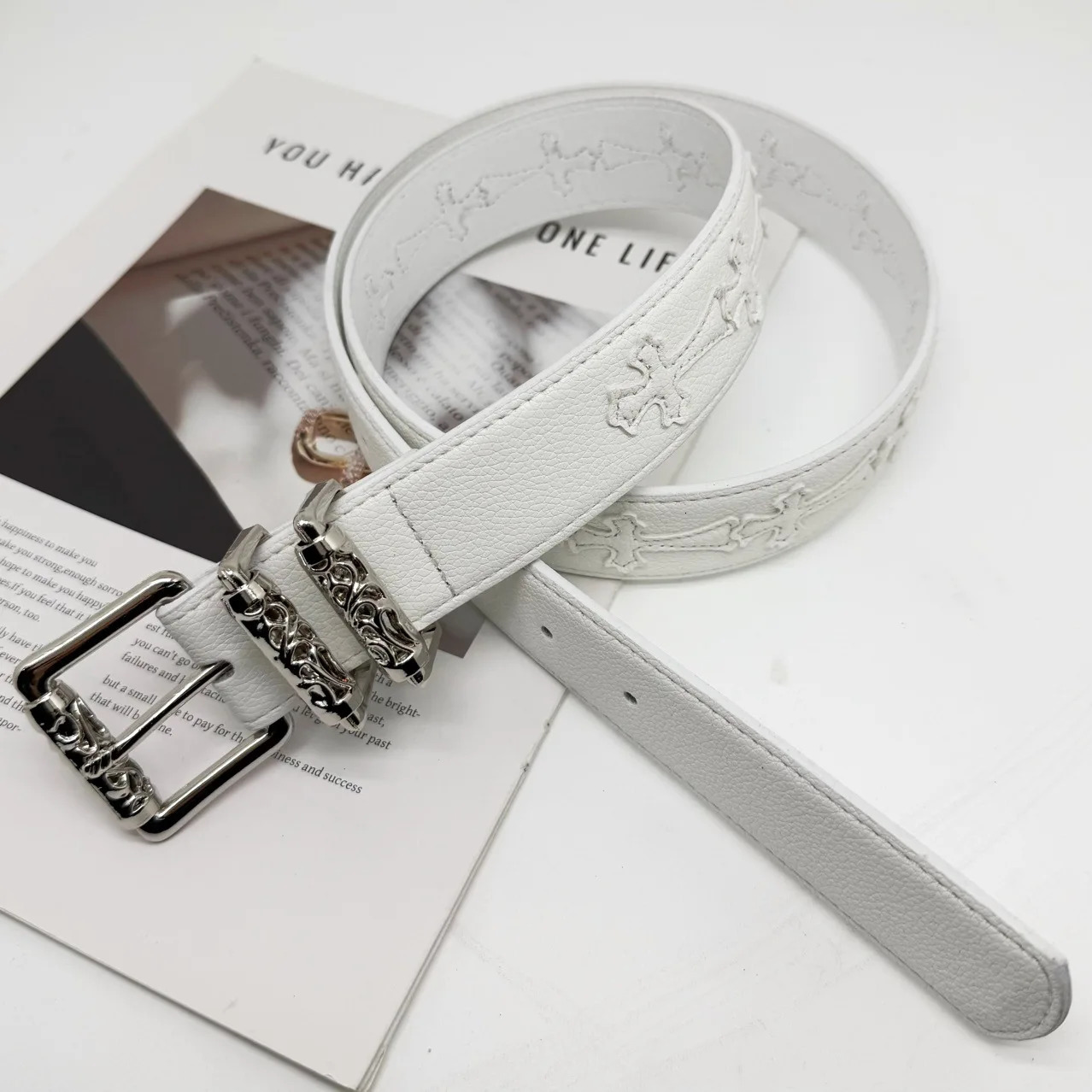 Gothic Y2K Women Men Belts Goth Ladies Hip hop Punk Rivet Skeleton Print Waist Belt Jeans Waistband 251126