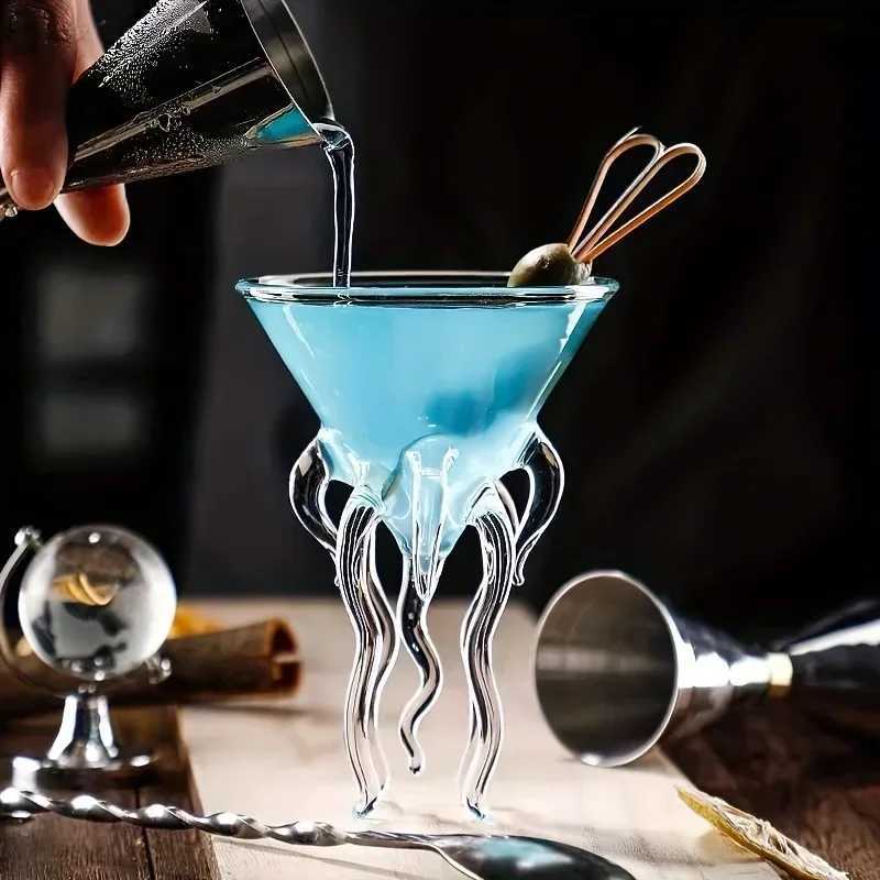 Octopus Cocktail Glass Jellyfish Martini Cup Creative Beverage Bar Tool Bar Party Whiskey Glass Christmas Gift Wine Glasses C251126
