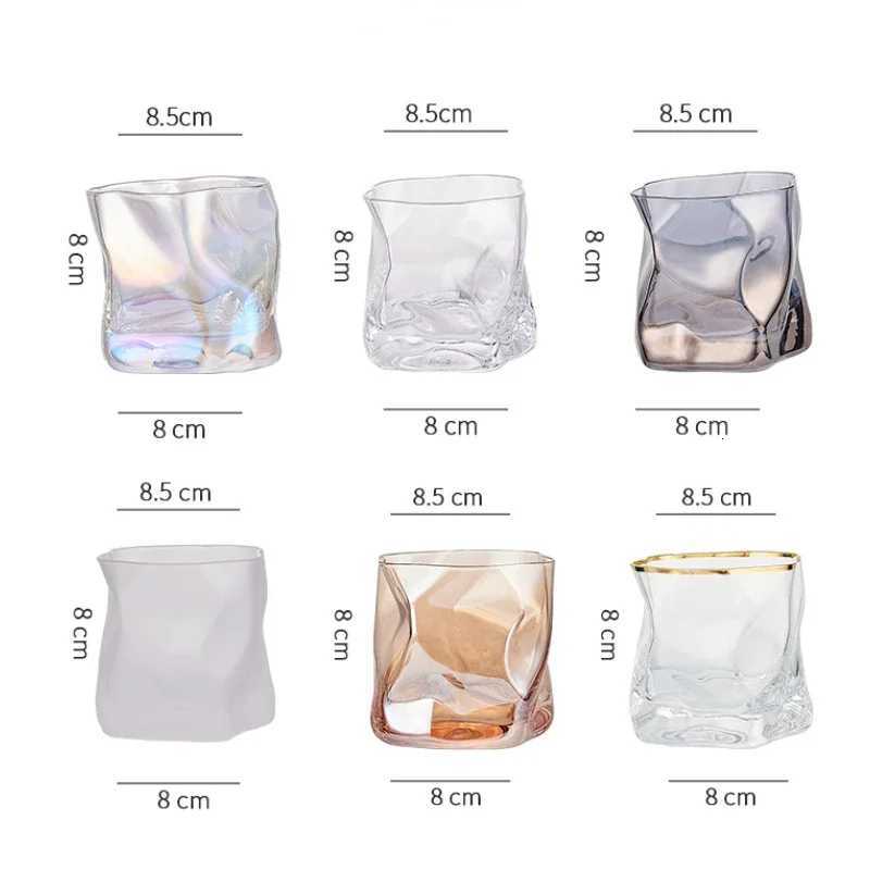 280ml Japanese Twisted Grain Glass Whiskey Cup Water Cup Drinkware Cocktail Vodka Wine Cup Espresso Coffee MUg Milk Cup C251126