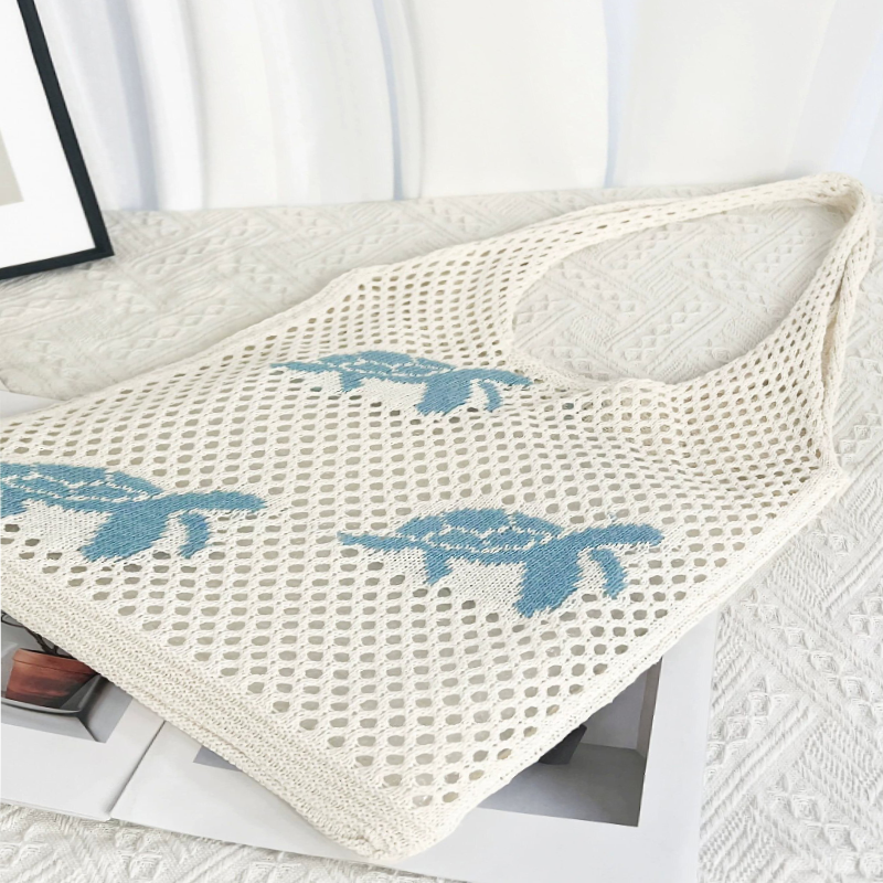 Women's beach handbag, with stylish "beach" pattern, suitable for beach vacations and outdoor weddings. This is a great gift for women,