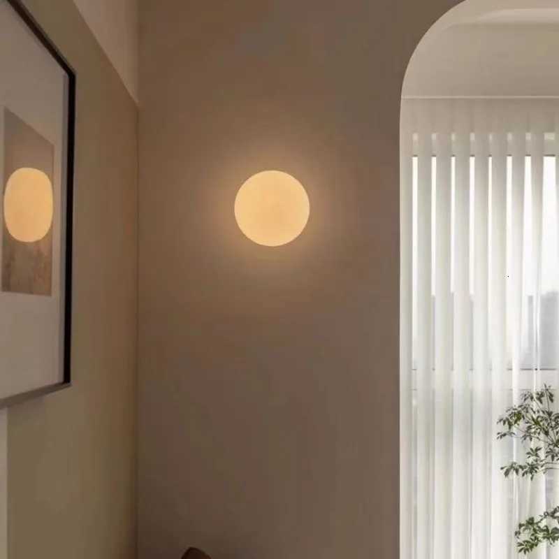 Glass Ball Wall Lamp LED Lights Modern Bedroom Bedside Round Glass Light for Living Room Decor Aisle Bathroom Minimalist Sconce M251126