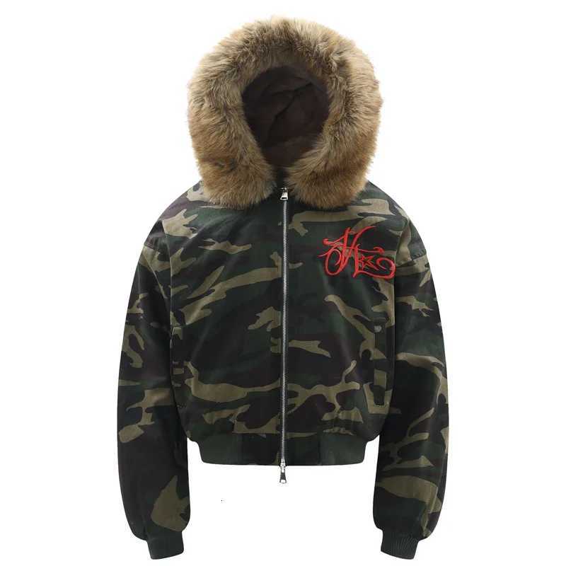 Fashion Autumn Winter New Man Tide Camouflage American Vintage Style Hooded Thicken Cotton Jackets Women Cotton Coat Parkas Y251125