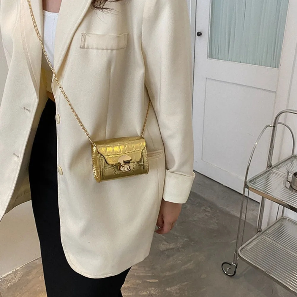 Trendy Mini Shoulder Bag Casual Chain Messenger Bag Daily Commuting Bag Lipstick Coin Purse 250425