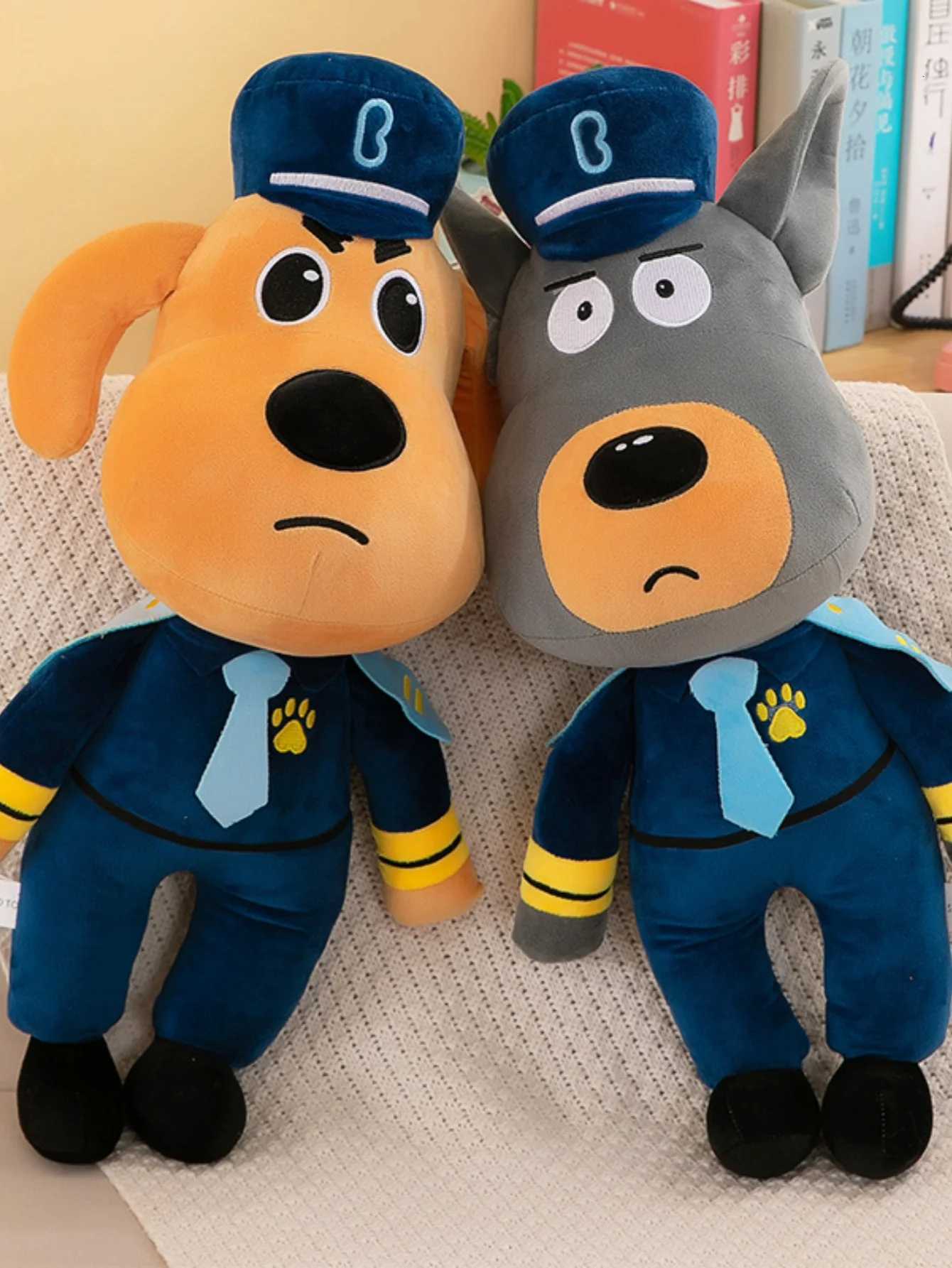 Baby Labrador sheriff plush toy doll children sleep with cute cartoon soothing plush toys birthday cute female pillow sheriff doT251126