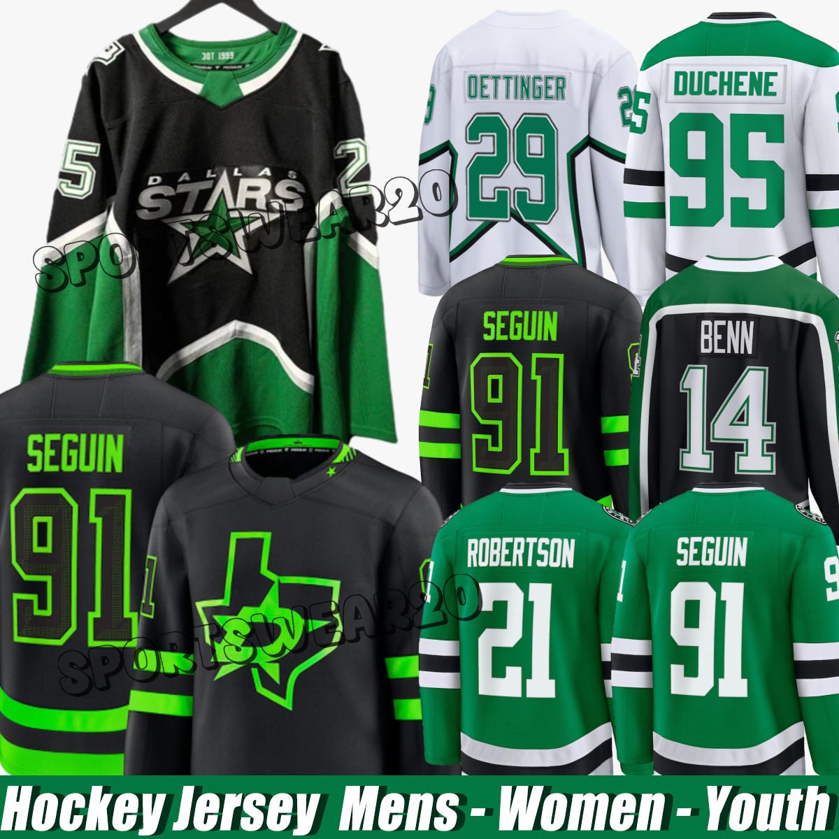 21 Jason Robertson dallasS hockey jersey stars jersey Tylers Seguins Jamie Benn Jake Oettinger Wyatt Johnston Matt Duchene Jake Oettinger Hintz Mike Modano jerseys