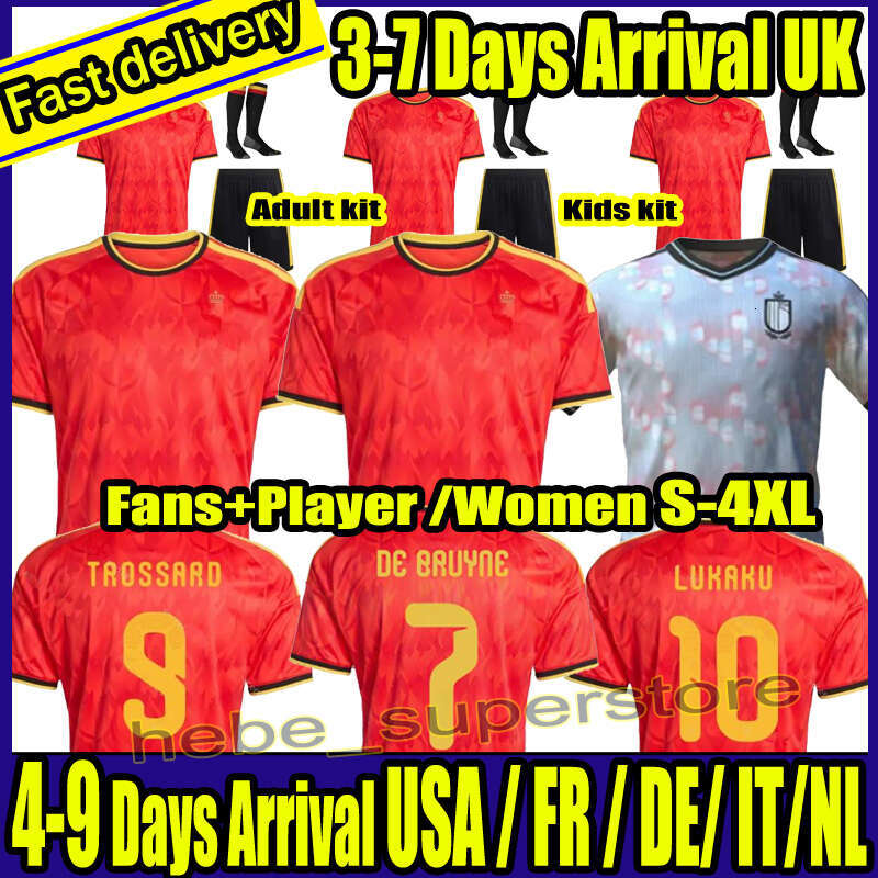 S-4XL 2026 2027 BELGIUMS World Cup soccer jerseys DE BRUYNE R. LUKAKU E. HAZARD 25 26 27 MERTENS BATSHUAYI TIELEMANS Fans Player football shirt uniform Men Kids Kits