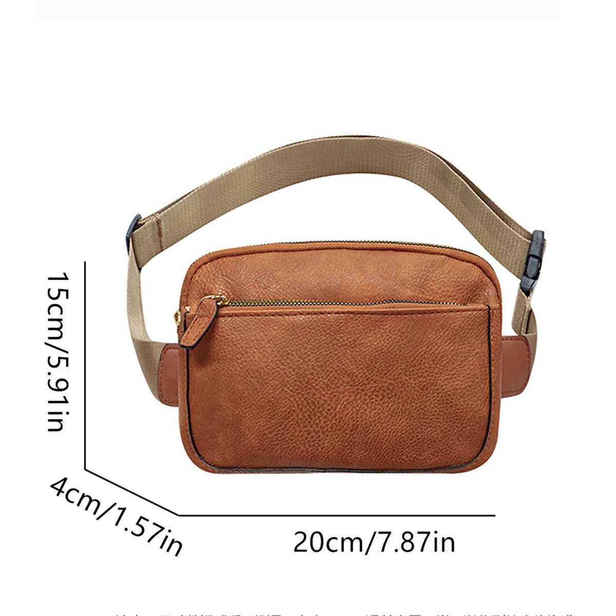 Fashionable outdoor sports waist bag Same gender design PU leather portable Single shoulder mobile phone change chest bagT251126