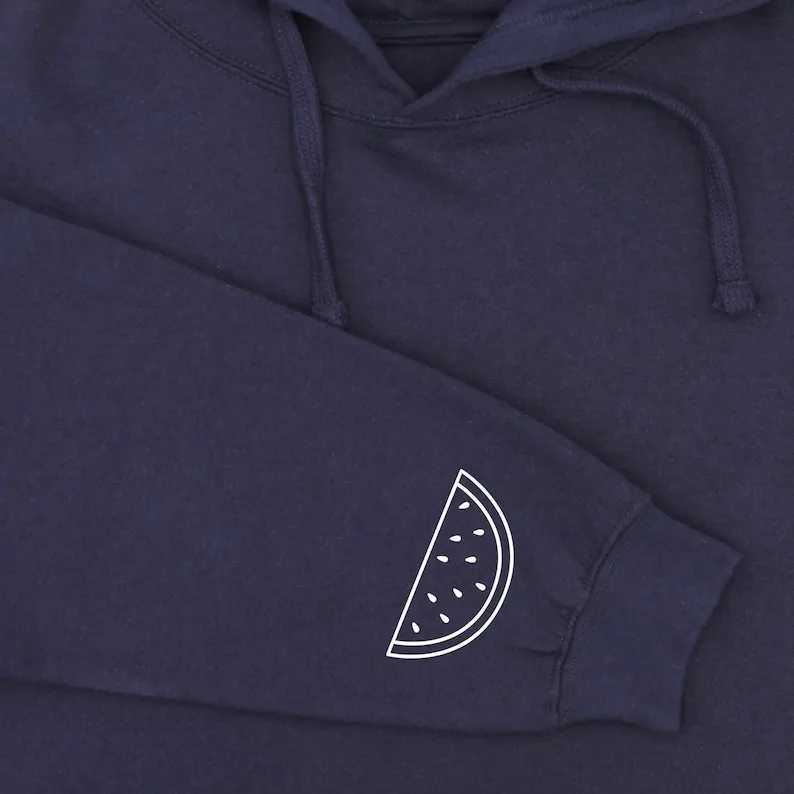 Press Hoodies Palestine Hoodie Cuff Print Cute and Simple Line Design of A Watermelon Shape Clothing Men Women Unisex Sweatshirt J251136