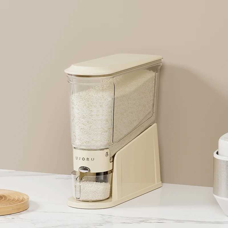 UFORU kitchen item free Press type rice drum household insect-proof moisture-proof sealed food grade organize rice box Y251126