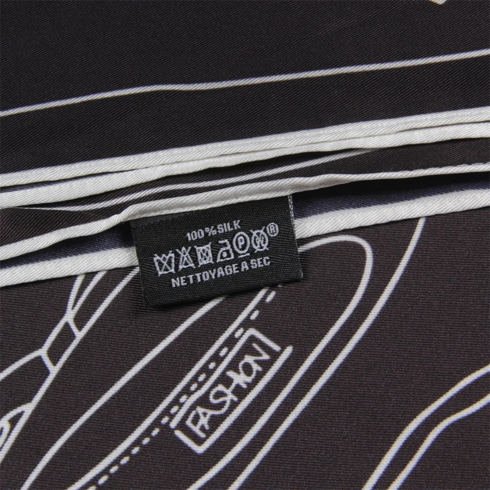 Letters Flowers Printed Twill Silk Scarf Square Scarves Lady Wraps Kerchief Woman Neck Shawl Wraps Echarpes 90CM 251125