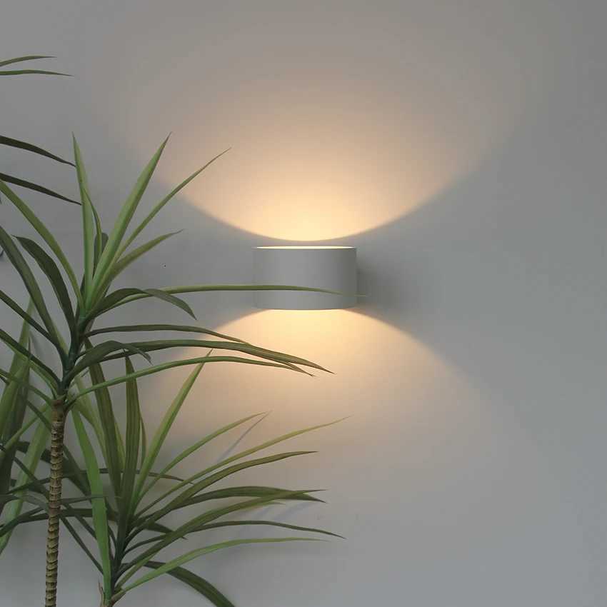 6W LED Indoor Round Wall Lamp For Hotel Living room Bedroom Wall Decoration Lighting Aluminum Lamps Wall Sconces AC90-260V M251126