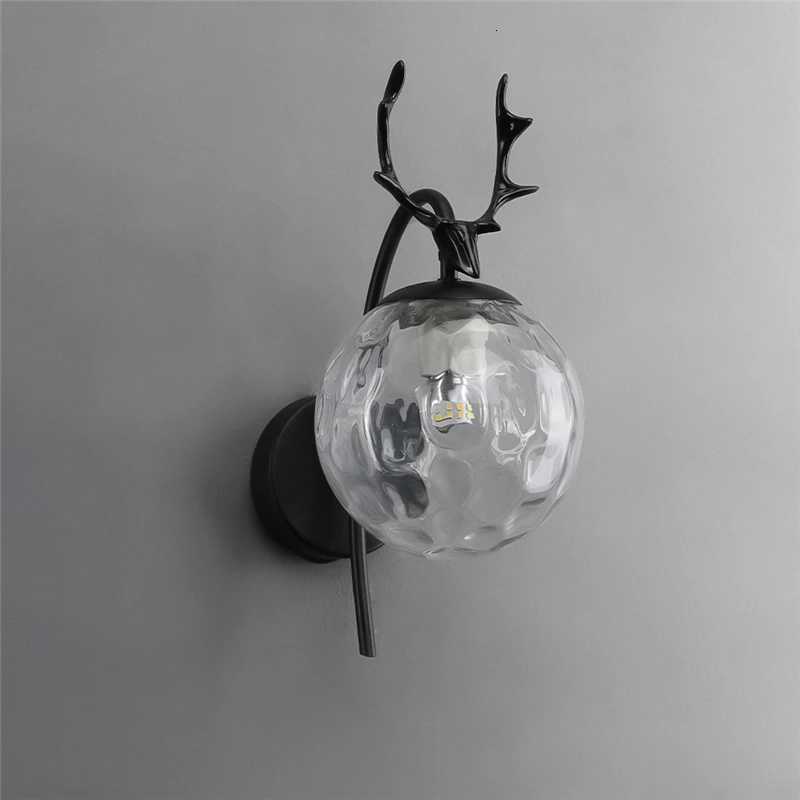 Nordic deer wall lamp modern led lights For home living room wall lamps designer model room wall decor antler bedroom lighting M251126