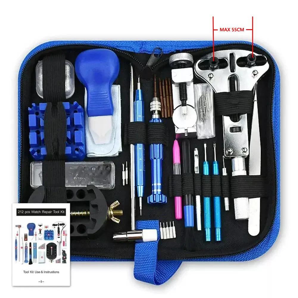 Watch Repair tool Kit Watchmaker Back Case Opener Link Pin Spring Bar Remover Clock Battery Replacement Strap Needle Set