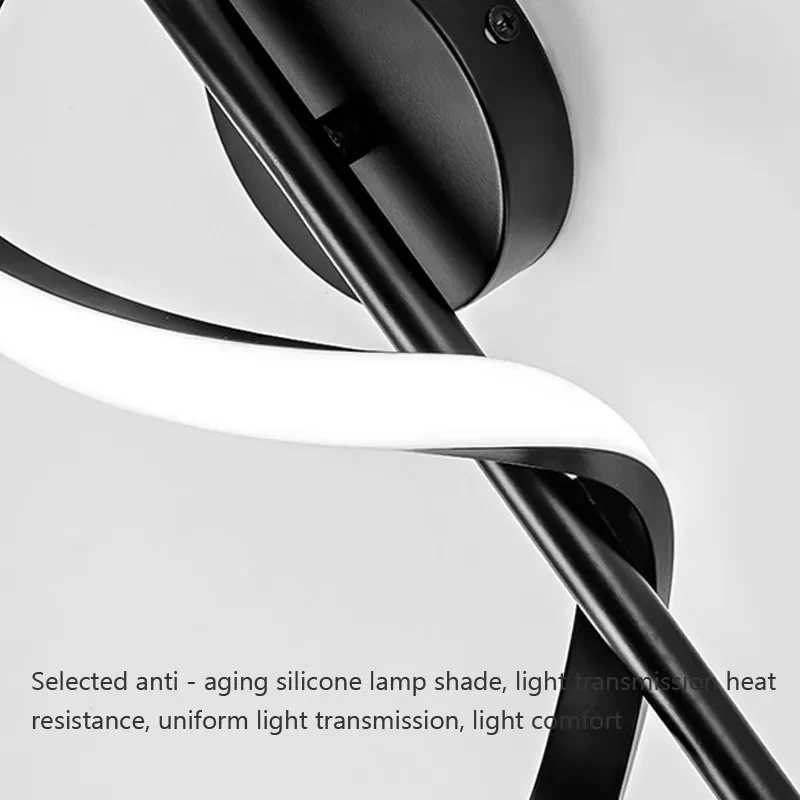 LED Wall Lamp Nordic Bedroom Bedside Minimalist Sconce Black White Gold Decorative Lighting Living Room Corridor Indoor Fixtures M251126