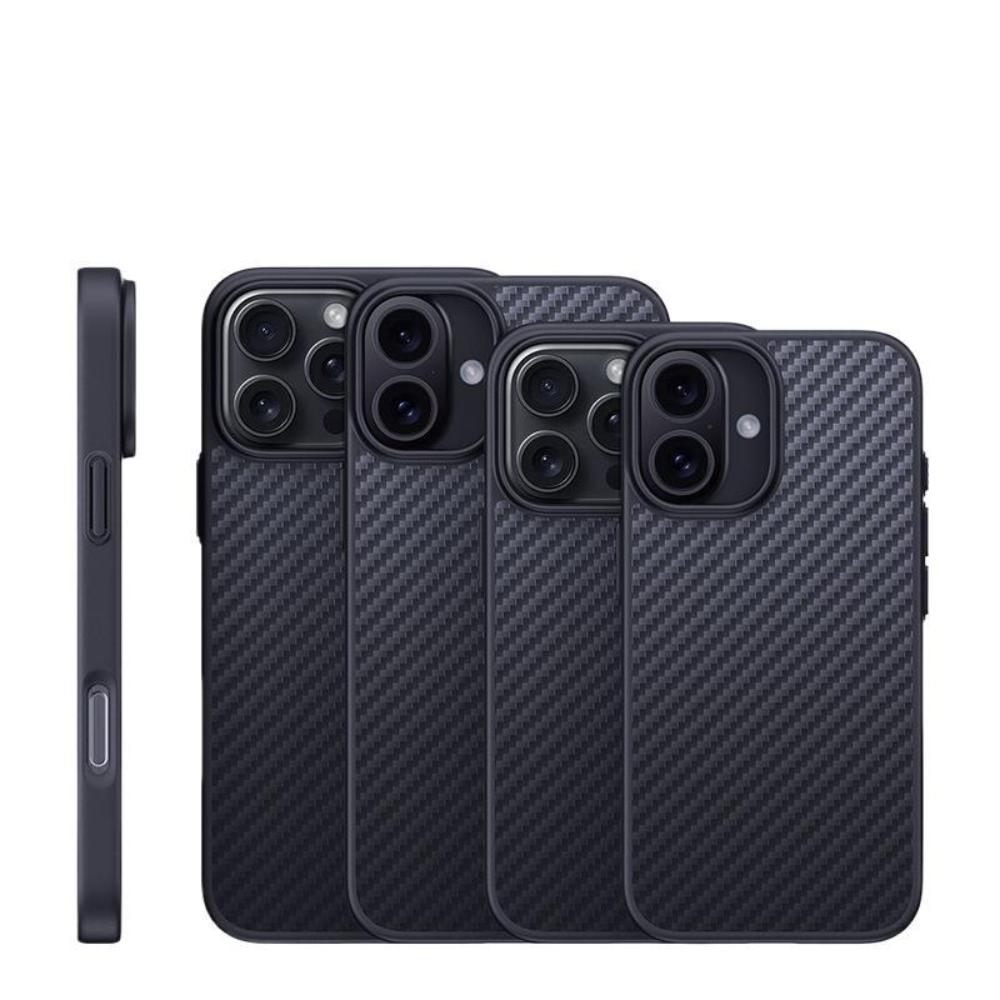 Ultra thin Kevlar phone case suitable for iPhone 16 pro/max/plus, wear-resistant, anti drop, anti fingerprint
