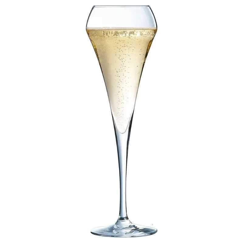 Crystal Champagne Flutes Set of 2- 210ml Glasses for Perfect Wine Pour and Aroma Enhancement C251126