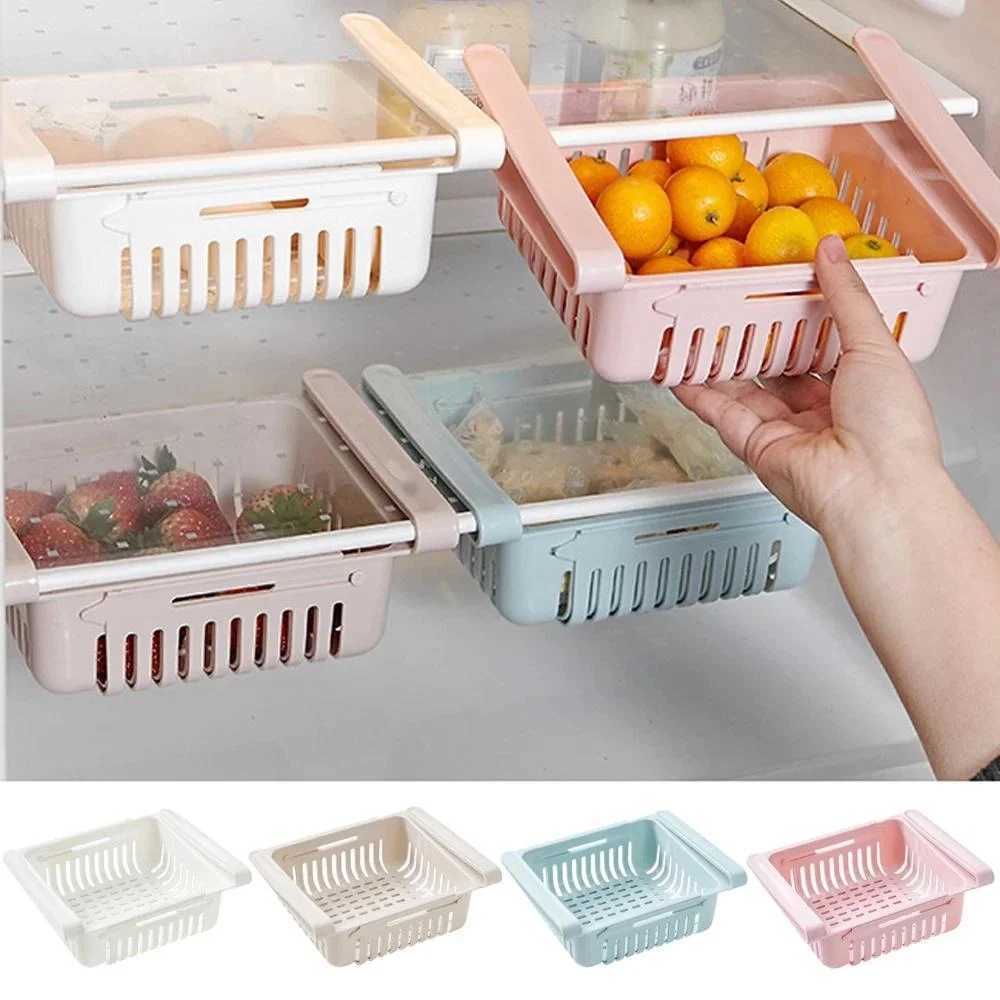 Refrigerator Pull Out Shelf Storage Organizer for Egg Fruit Vegetable Meat Fit All Fridge Shelves Under Y251126